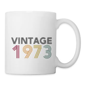 Jahrgang 1973 - Tasse - Weiß - Rechts