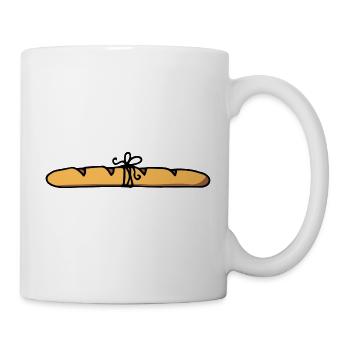Baguette Parisette Français Français France - Mug blanc - blanc - Droite