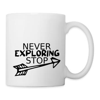 N’arrêtez jamais d’explorer - Mug blanc - blanc - Droite