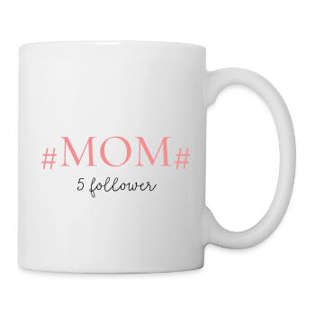 #MOM# - FIVE FOLLOWERS! customizable - Mug - white - Right