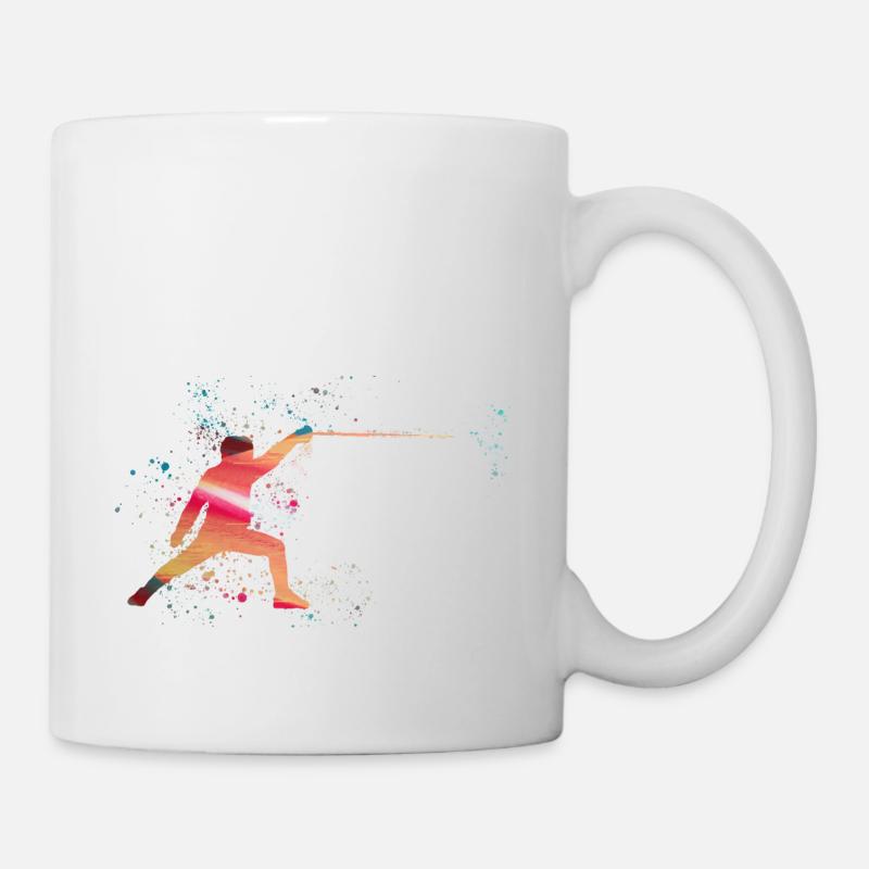 fechten graffitifechten,touché,fechter,fechtsport, - Tasse - Weiß