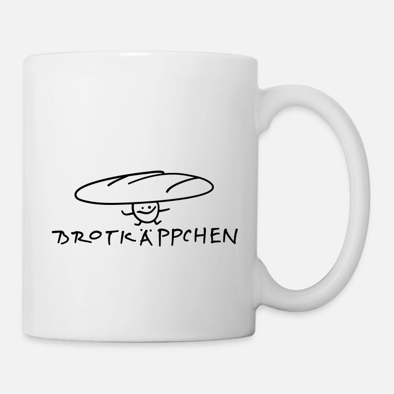 Brot Strichmännchen - Tasse - Weiß