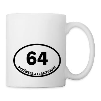 64 pyrénées-atlantiques - Mug blanc - blanc - Droite