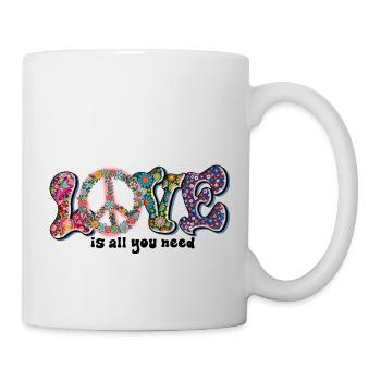 L’amour est tout ce dont vous avez besoin Design / Peacezeichen - Mug blanc - blanc - Droite