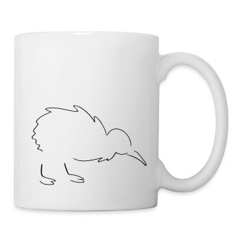 Kiwi Line Art - Minimalist - Mug - white - Right