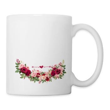 team de la Mariée evjf t-shirt assorti floral - Mug blanc - blanc - Droite