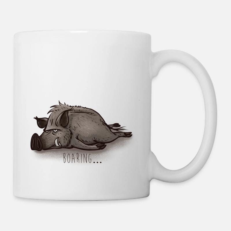 Wildschwein - Tasse - Weiß