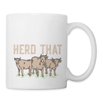 Poêle cet éleveur de bovins d’élevage d’animaux - Mug blanc - blanc - Droite