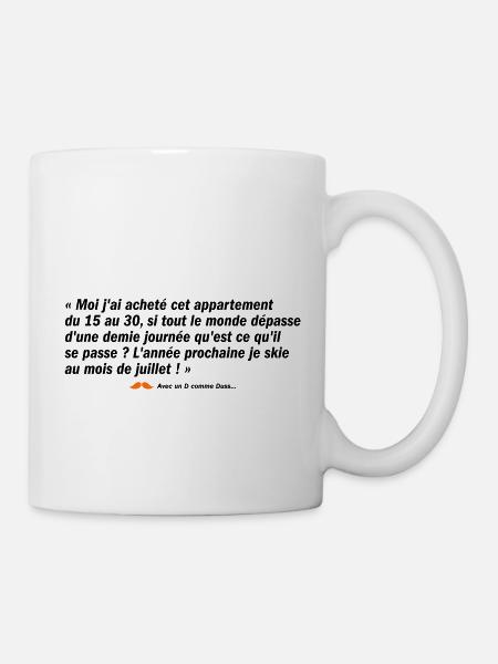 Je skie au mois de juillet ! (b) - Mug blanc - blanc