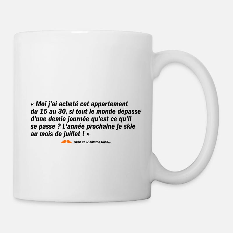 Je skie au mois de juillet ! (b) - Mug blanc - blanc