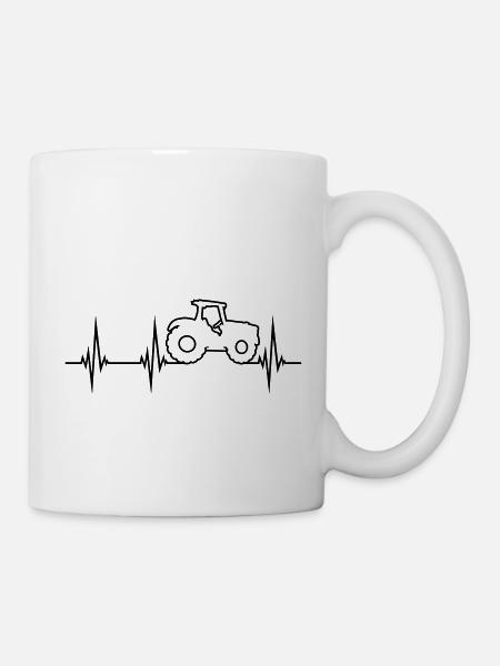 Puls Traktor Bauernhof - Tasse - Weiß