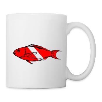 Parrotfish by Scuba.Style - Mug - white - Right