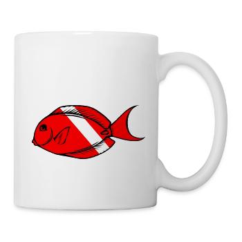 Doktorfisch two von Scuba.Style - Tasse - Weiß - Rechts