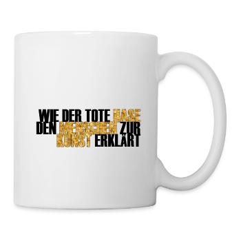 Titel Wie der tote hase BLACK - Tasse - Weiß - Rechts