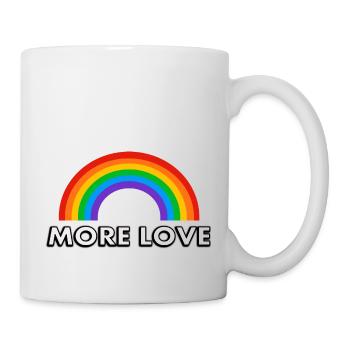 Regenbogen Mehr Liebe - Tasse - Weiß - Rechts