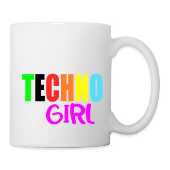 fille techno - Mug blanc - blanc - Droite