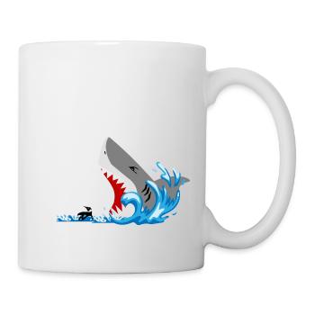 kann mal jemand Licht machen, Geschenk, Idee - Tasse - Weiß - Rechts