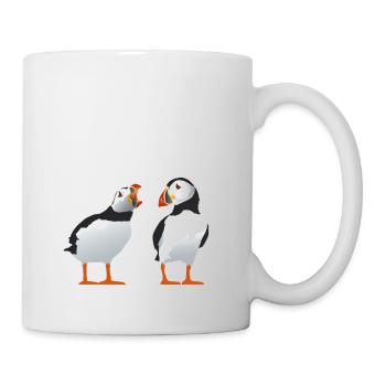 Schreiiger Papageientaucher - Tasse - Weiß - Rechts