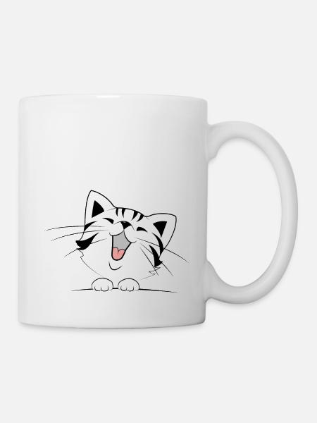 Chat mignon - Mug blanc - blanc
