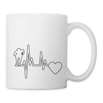 Jogger run run fit jogging cardio training - Mug - white - Right