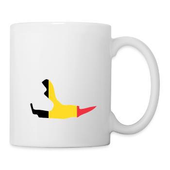 Belgium Circuit with Flag - Mug - white - Right