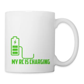 Je ne suis ici que parce que ma RC charge un modèle de voiture - Mug blanc - blanc - Droite