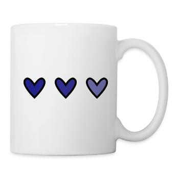 HERZ. HERZ. VALENTINSTAG. LIEBE. LIEBE. HERZ - Tasse - Weiß - Rechts