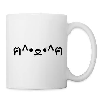Cat With Paws Emoticon ฅ^•ﻌ•^ฅ Japanese Kaomoji - Mug - white - Right