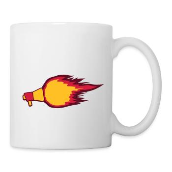 Fire Flame Megaphone Symbol - Mug - white - Right