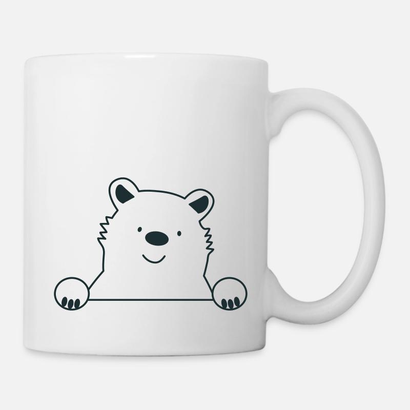 Süßer Guckbär - Tasse - Weiß