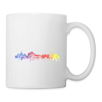 Rome Rome Italie Ville Skyline Pixel Coloré - Mug blanc - blanc - Droite