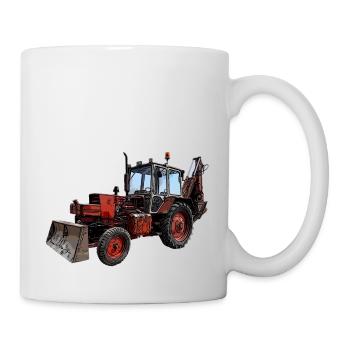 Baggerlader - Tasse - Weiß - Rechts