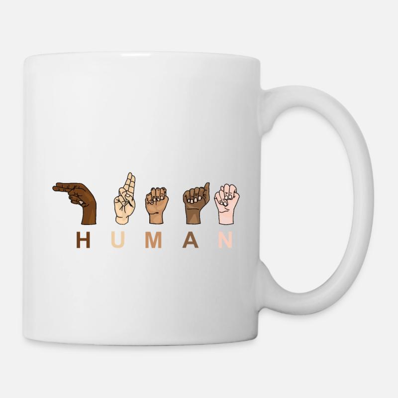 HUMAN - RESPECT Show of hands - Mug - white