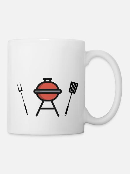 Grill Icon Grillsaison - Tasse - Weiß