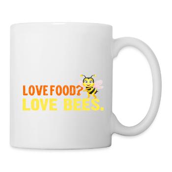 Vous aimez la nourriture? Aimez les abeilles. - Mug blanc - blanc - Droite