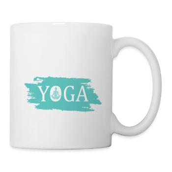 Yoga Meditation Namaste - Tasse - Weiß - Rechts