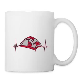 Puls Camping Zelt Herzschlag - Tasse - Weiß - Rechts