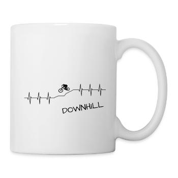 Downhill bmx Mtb Geschenk Herzschlag - Tasse - Weiß - Rechts