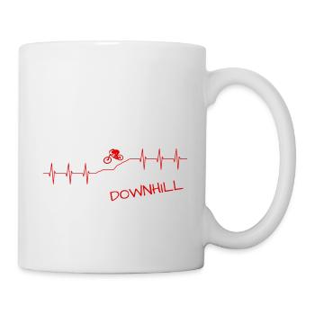Downhill Herzschlag Mtb biken - Tasse - Weiß - Rechts
