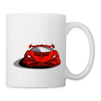 Lambo sports car red - Mug - white - Right