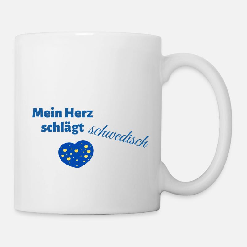 Schweden Herz - Tasse - Weiß