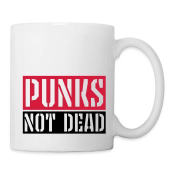 punks not dead Zitat - Tasse - Weiß - Rechts
