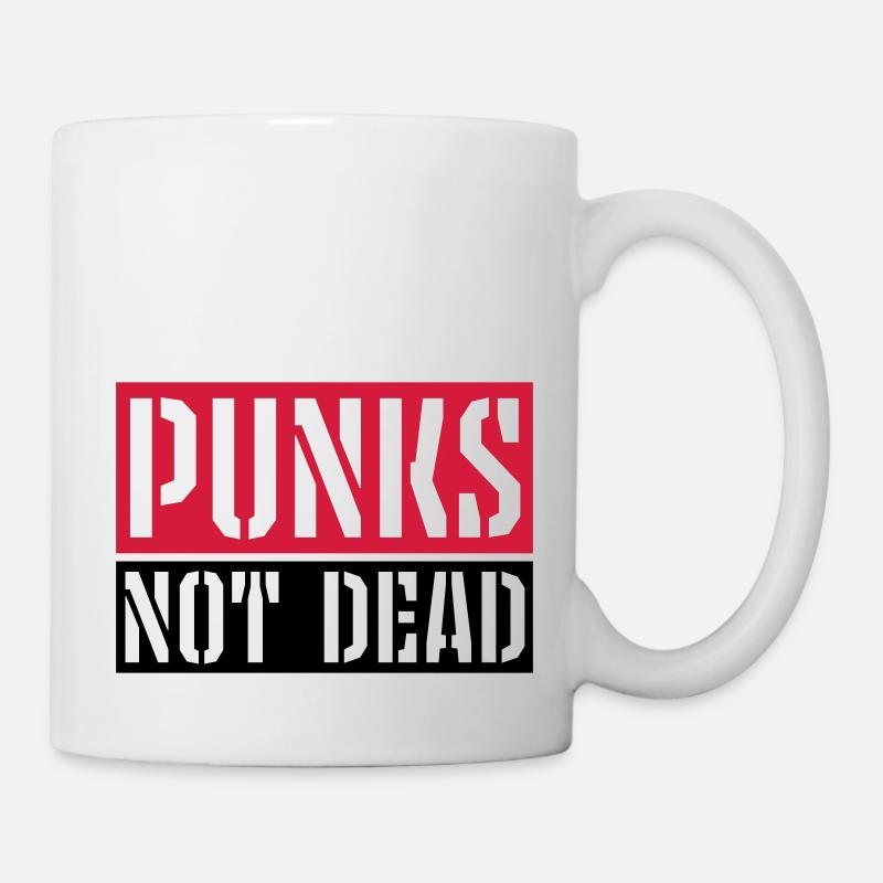 punks not dead quote - Mug - white