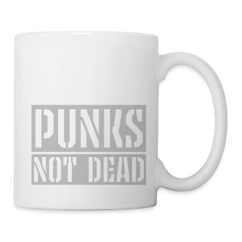 punks not dead Zitat - Tasse - Weiß - Rechts