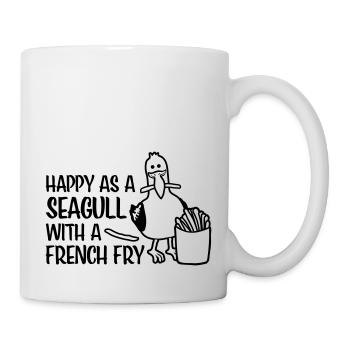 French Fry Happy Seagull - Mug - white - Right