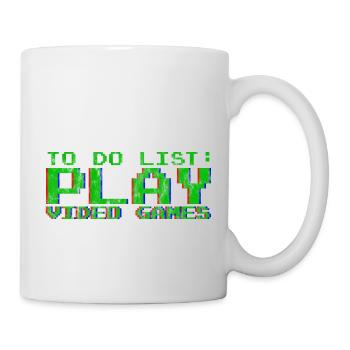 Liste de choses à faire Jouer à des jeux vidéo 3 - Mug blanc - blanc - Droite