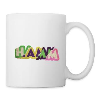 Hamm Deutschland Stadt Schrift Punk Retro - Tasse - Weiß - Rechts