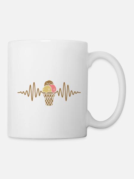 Frequenz Eiscreme 3 Eiskugeln - Tasse - Weiß