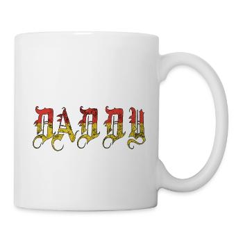 Dad dad dad retro vintage tatto - Mug - white - Right