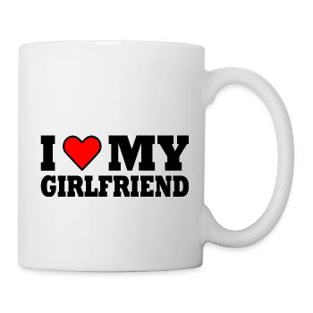 I love my girlfriend - Mug blanc - blanc - Droite